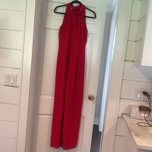 Jason Wu Size 4 Red Pant Dressy Romper - Picture 2 of 4
